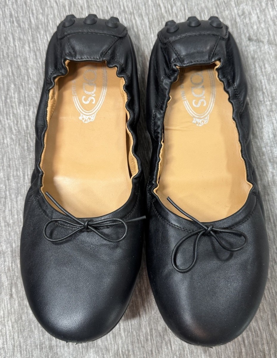 TODS Gommino Ballet Flats Ballerinas Womens 41 US 11 Black  display picture 2
