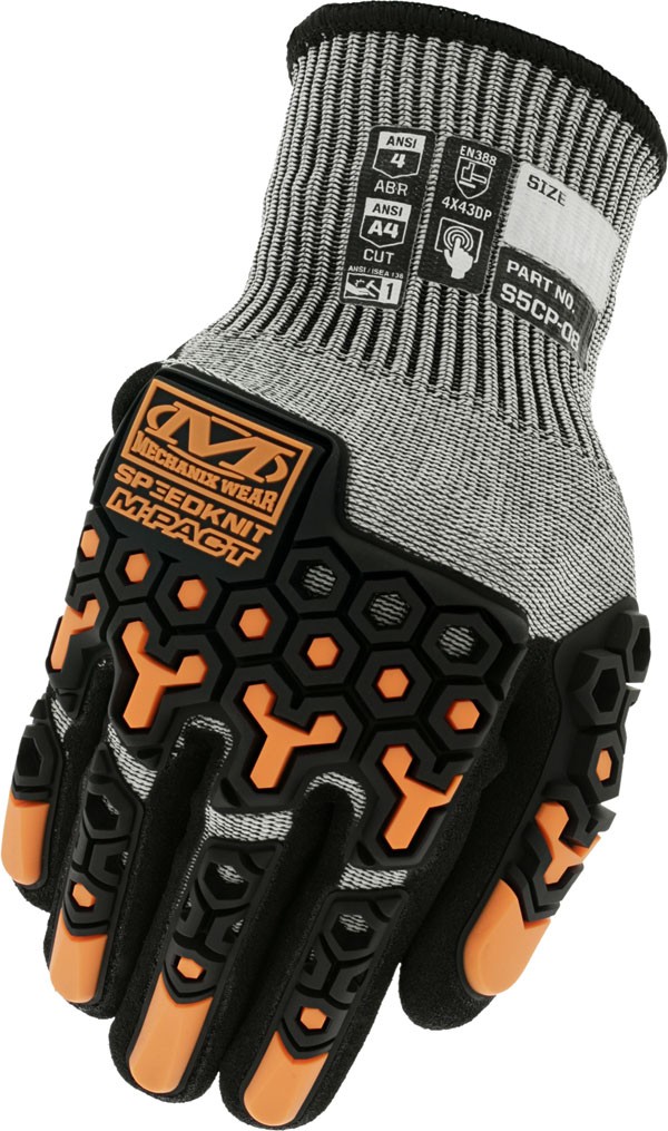Speedknit M-Pact Glove Black/Orange Size XXL
