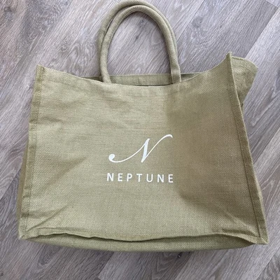 Neptune Jute Yellow Medium Size Hessian Tote Bag NEW - Image 1 of 4