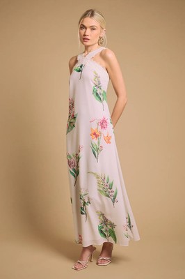 Oasis Elfenbein Maxikleid Damen Anlass Kleider