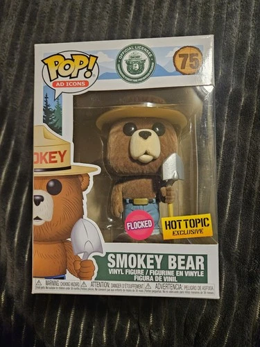 Funko Pop Smokey the Bear Ad Icons Flocked Vinyl Figure #75