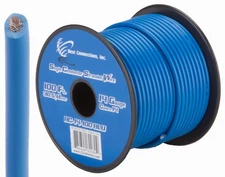 14 GA 100 FT Roll Blue Stranded Spool of CCA Primary Power Ground Wire Cable