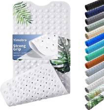 Non Slip Bathtub Mat 40 x 16 Inch, Extra Long Shower Mat with Drain Holes,