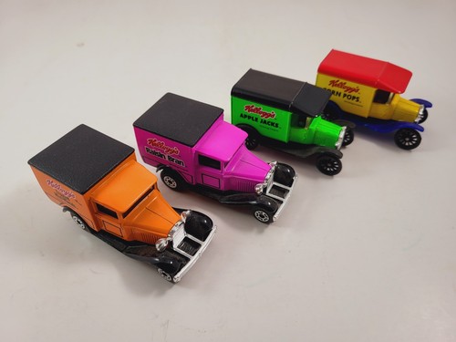 Kellogg's Set 4 Vintage Matchbox Autos