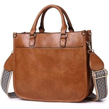 Vegan Leather Crossbody Bags for Women, Crossbody Purse New Brown one Strap 