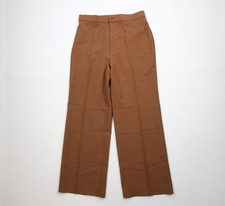 Vtg 70s Levis Womens 20 Faded Blank Knit Wide Leg Bell Bottoms Pants Brown USA