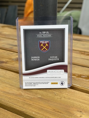 Bowen & Paqueta /49 Doppia Patch 2023-24 Panini Immacolata Collezione West Ham SP - Foto 4 di 4