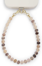 Natural Stone Phone Charm, Beaded Healing Phone Wrist Strap, Handmade Cellphone