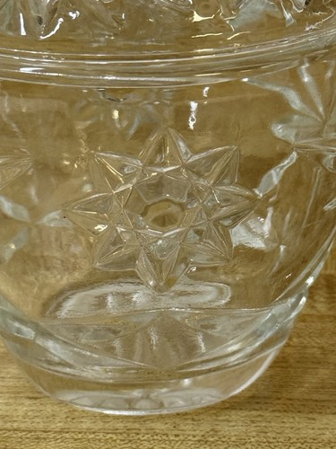 Anchor Hocking Wexford Crystal Glass Creamer Sugar Bowl Diamond Pattern - Picture 3 of 7