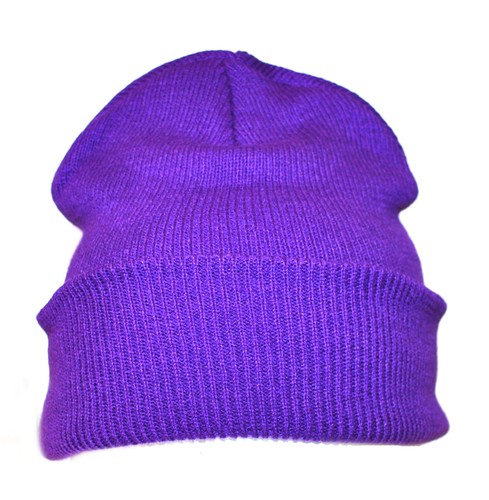 purple toboggan hat