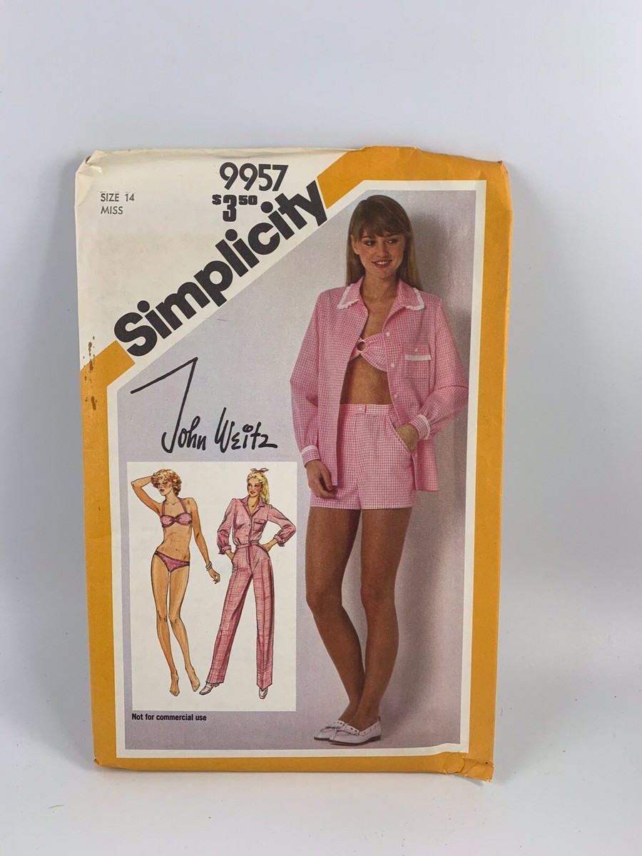 Vintage Simplicity #9957 Pattern Misses Size 14 Shirt, Pants