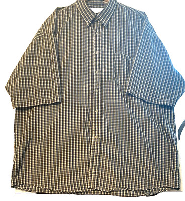 Emvo Button-Down Plaid Shirt Mens XL (18-18 1/2) Soft Cotton Blend Preppy Casual