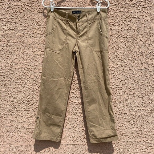 khaki cargo capri pants