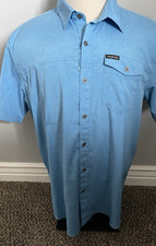 Wrangler Outdoor Active Shirt Mens XL Blue Collared Button Down Short Sleeve