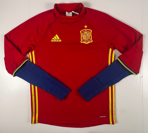 Adidas Spain National Football Training Top Mens S Red Logo Soccer Jersey 2011 - 第 1/11 張圖片