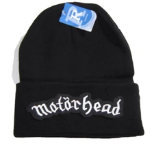 MOTORHEAD Music Rock Band Logo Patch Fold Up Beanie Winter Stocking Cap Hat