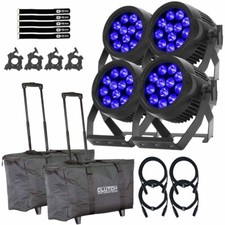 ADJ ENCORELP12IP Versatile Heavy Duty Pars 4 Pack with Case