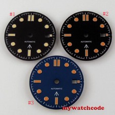 31mm sterile black dial fit ETA 2824 2836 mingzhu 2813 miyota 8215 movement