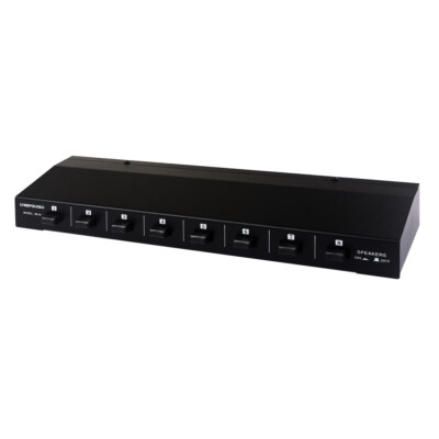 Passive 1-IN-8-OUT Amplifier / Speaker Splitter Box Distributor Audio Switcher