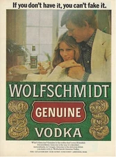 1973 Wolfschmidt Genuine Vodka vintage print ad 70's advertisement