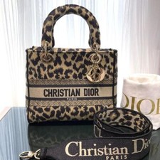Rare Christian Dior Leopard Handbag D Light