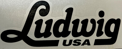 Ludwig Bass Drum Logo- Script Logo Decal SUPER QUALITY ITEM. Easy Install !