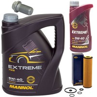 MotoröL Set 5W-40 6 Liter + ÖLfilter SH 4030 + Schraube FüR Mercedes C-Klasse