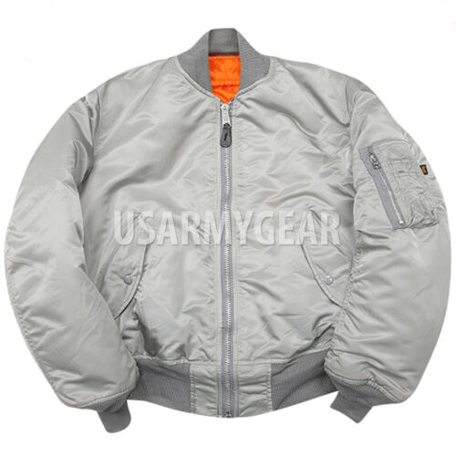 Made in USA MA-1 Alpha Industries US Army Pilot Flight Military Bomber AF Jacket - Picture 1 of 45