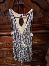 Blue and white Romper Women's Medium 