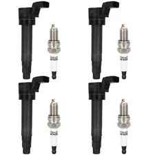 4 Pack For Chevrolet Spark 1.2L L4 Ignition Coil and Spark Plug 2013 2014 2015