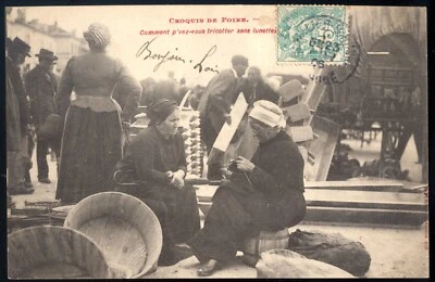 CPA - 16 - ANGOULEME - CROQUIS DE FOIRE - COMMENT P'VEZ-VOUS TRICOTER ... - Photo 1/2