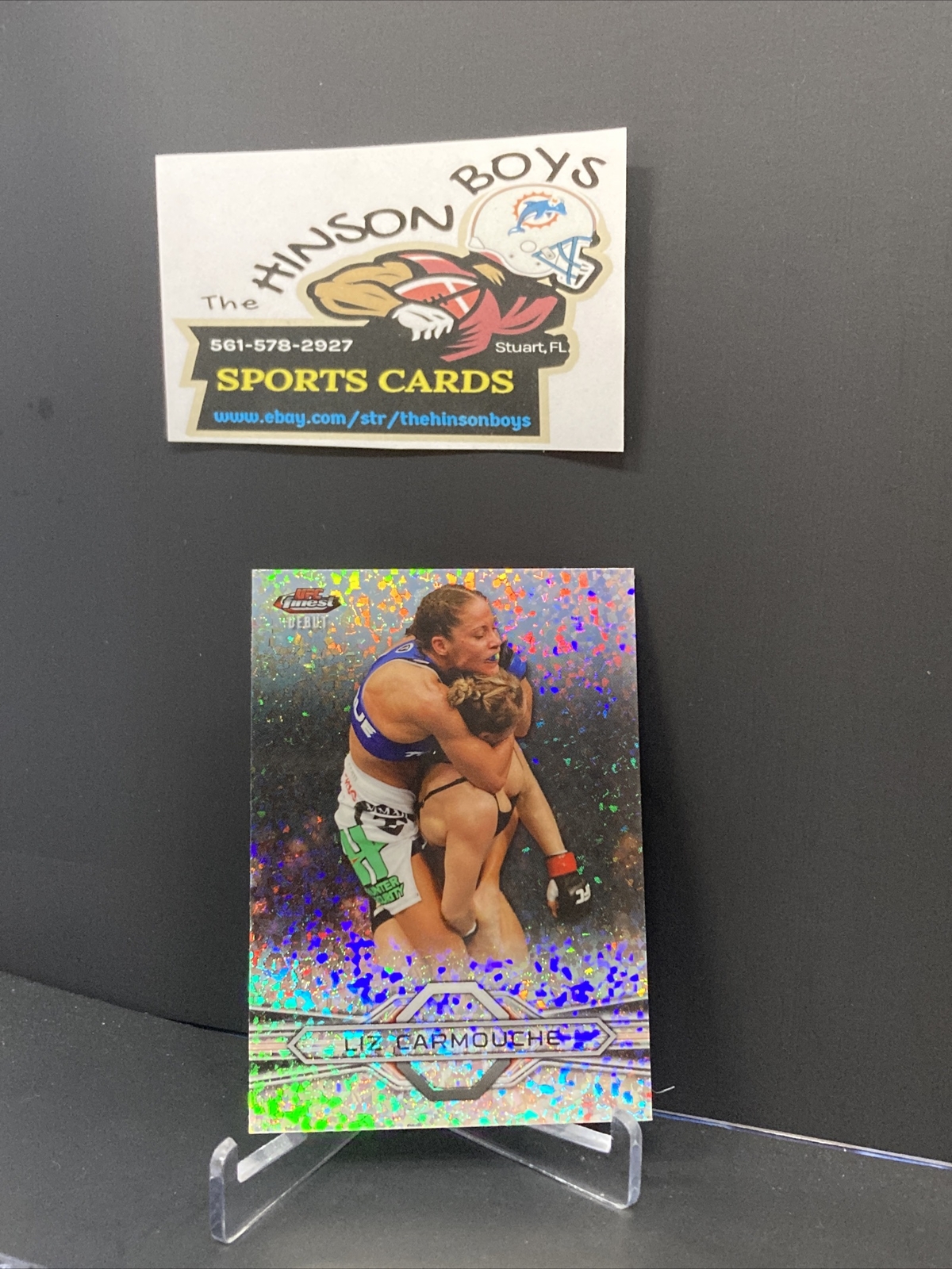 LIZ CARMOUCHE 2013 Topps Finest UFC Refractor #8 RC Debut Rookie GREAT CONDITION