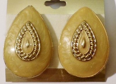 Boucle d'oreille clip ambre - France