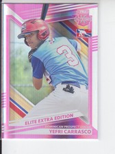 Yefri Carrasco 2022 Panini Elite Extra Edition No. 197 Pink Foil Parallel