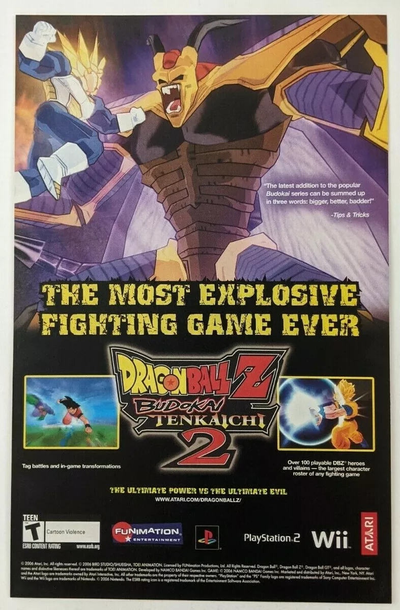 Dragon Ball Z Budokai Tenkaichi 3 Print Ad Game Poster Art PROMO Original  PS2