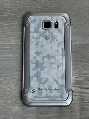 Original Samsung Galaxy S6 ACTIVE AT&T SM-G890A G890 32GB Android GOOD White B++