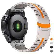 22/26mm Titanium Watch Band Quick Fit Strap For Garmin Fenix 7 7S 7X 6 6X 6S 5X