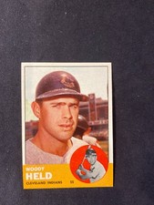 Beautiful pack fresh 1963 Topps Est NMMT #435 Woody Held