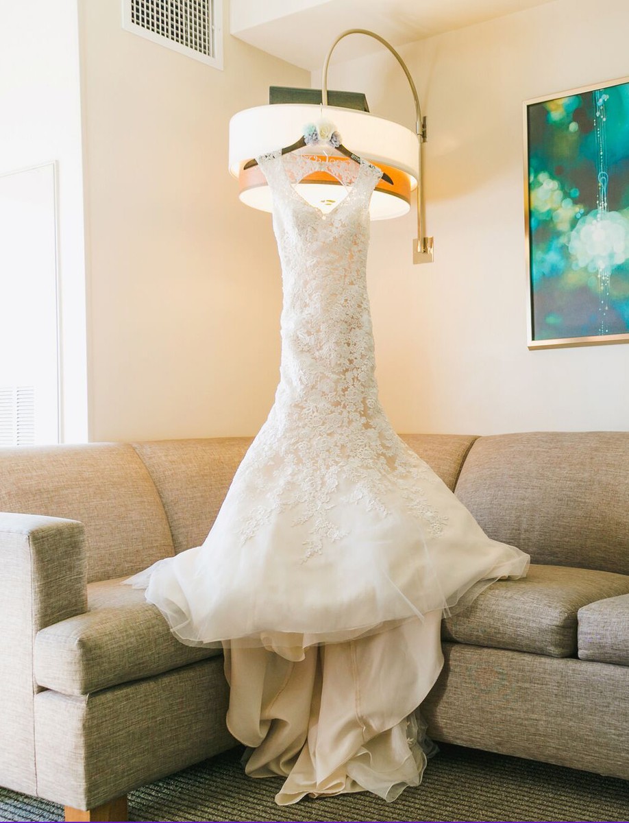 Beautiful Ivory Wedding Bride Bridal Dress Lace, beads, Low back Mermaid  Gown | eBay