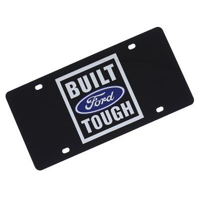 Ford Built Tough Lazer-Tag Acrylic License Plate (Black)