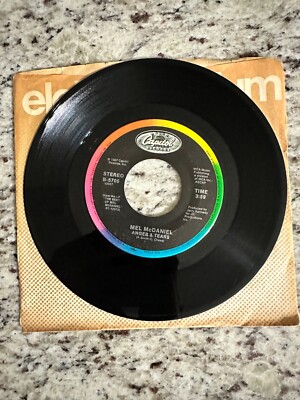 Mel McDaniel - Anger & Tears 45 RPM, Capitol Records, 1987, UC