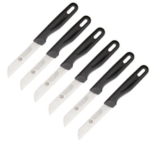 6 PACK Top Cutlery Paring Kitchen Knife 3.25" Stainless Steel Blade Synthetic