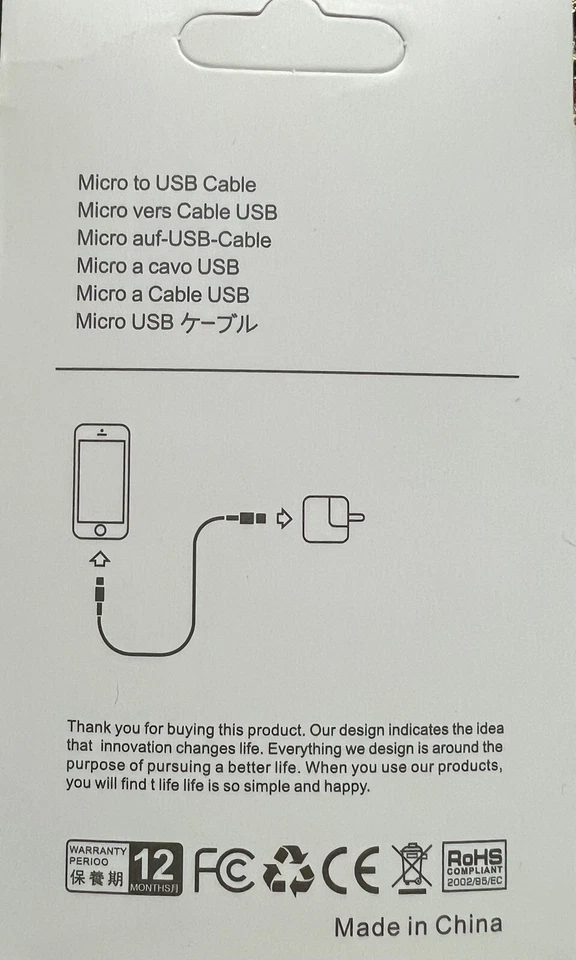 6FT Micro USB Data Sync Charger Fast Charging Cable Cord for Android Samsung LG - Image 3 of 3