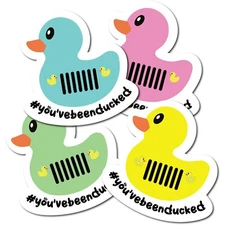 Magnet Me Up You've Been Ducked Cute Vehicle Duck Magnets, Ducking Game, 4 Pack