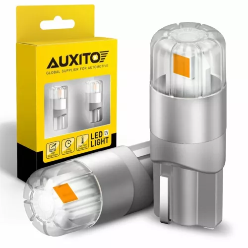AUXITO 168 194 T10 LED Side Marker Light Bulbs Amber Yellow Super Bright CANBUS