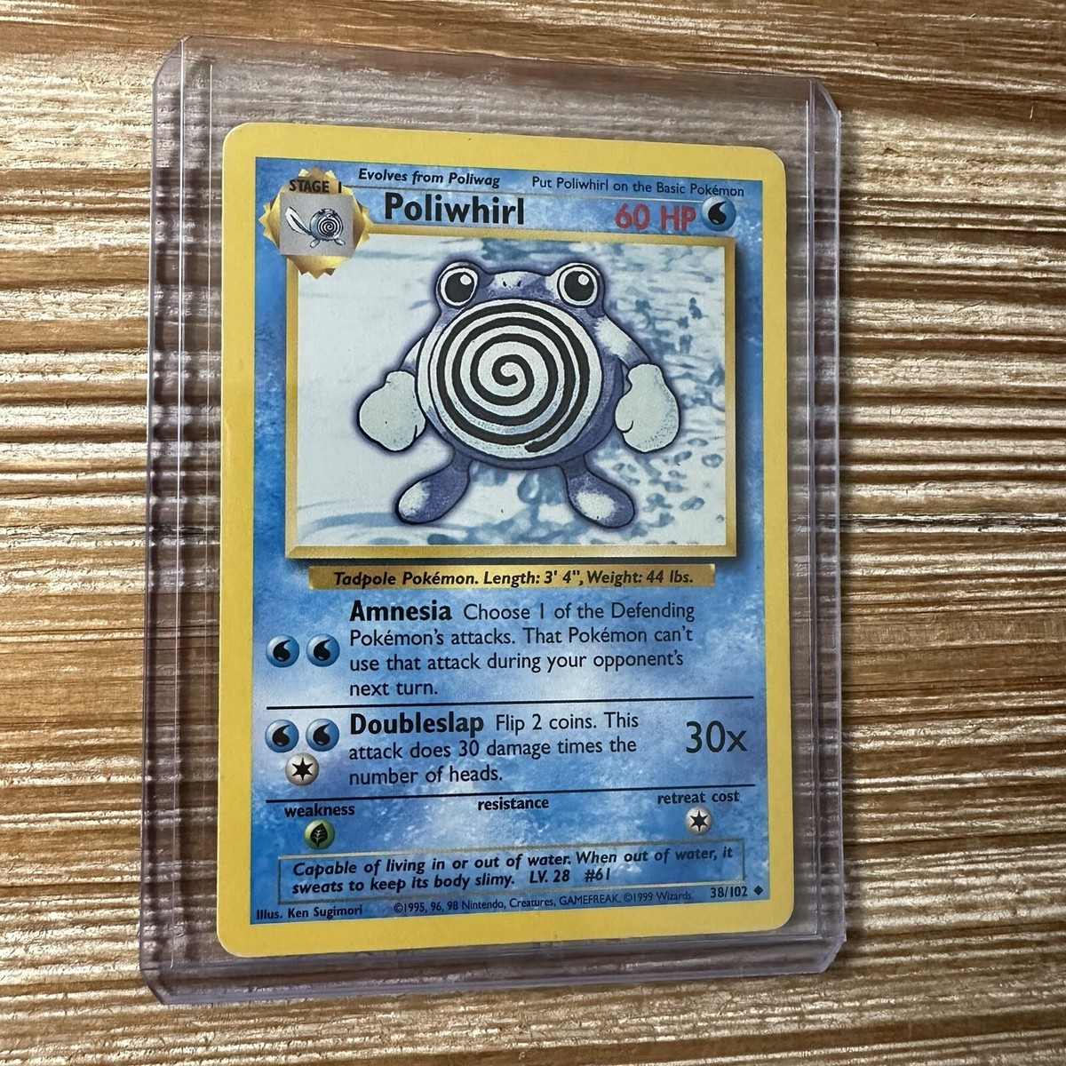 1995 poliwhirl pokemon card value Sold at Auction: Pokmon Base Set FIRST EDITION SHADOWLESS #38/102 Common Retreat cost Misty's Poliwhirl Price & Card