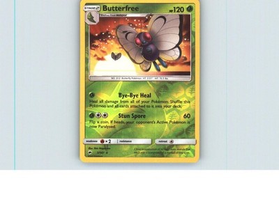 Butterfree 3/147 Rare Burning Shadows Pokemon Reverse Holo Near Mint