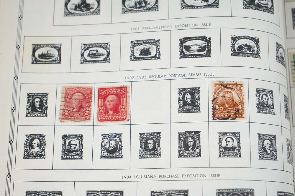 US & WORLDWIDE 1860s-1950s COLLECTION OF 2,750+ STAMPS MINT & USED IN ALBUM