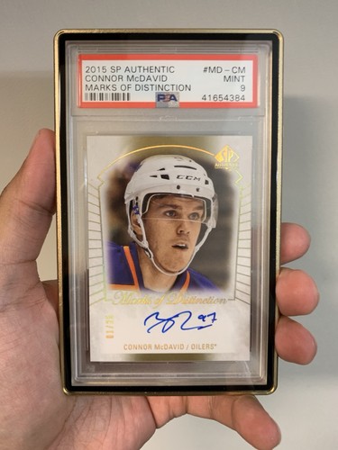 2015 Upper Deck SP Authentic Marks Of Distinction Auto /25 Connor Mcdavid PSA 9