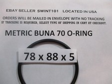 78mm ID x 88mm OD x 5mm thick O-ring. Buna-70. Quan 1.